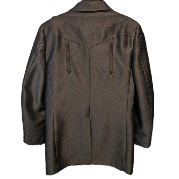 Vintage Mesquite Niver Western Wear Men’s Blazer Sport Coat Size 36R Gray Yoke - Picture 2 of 14